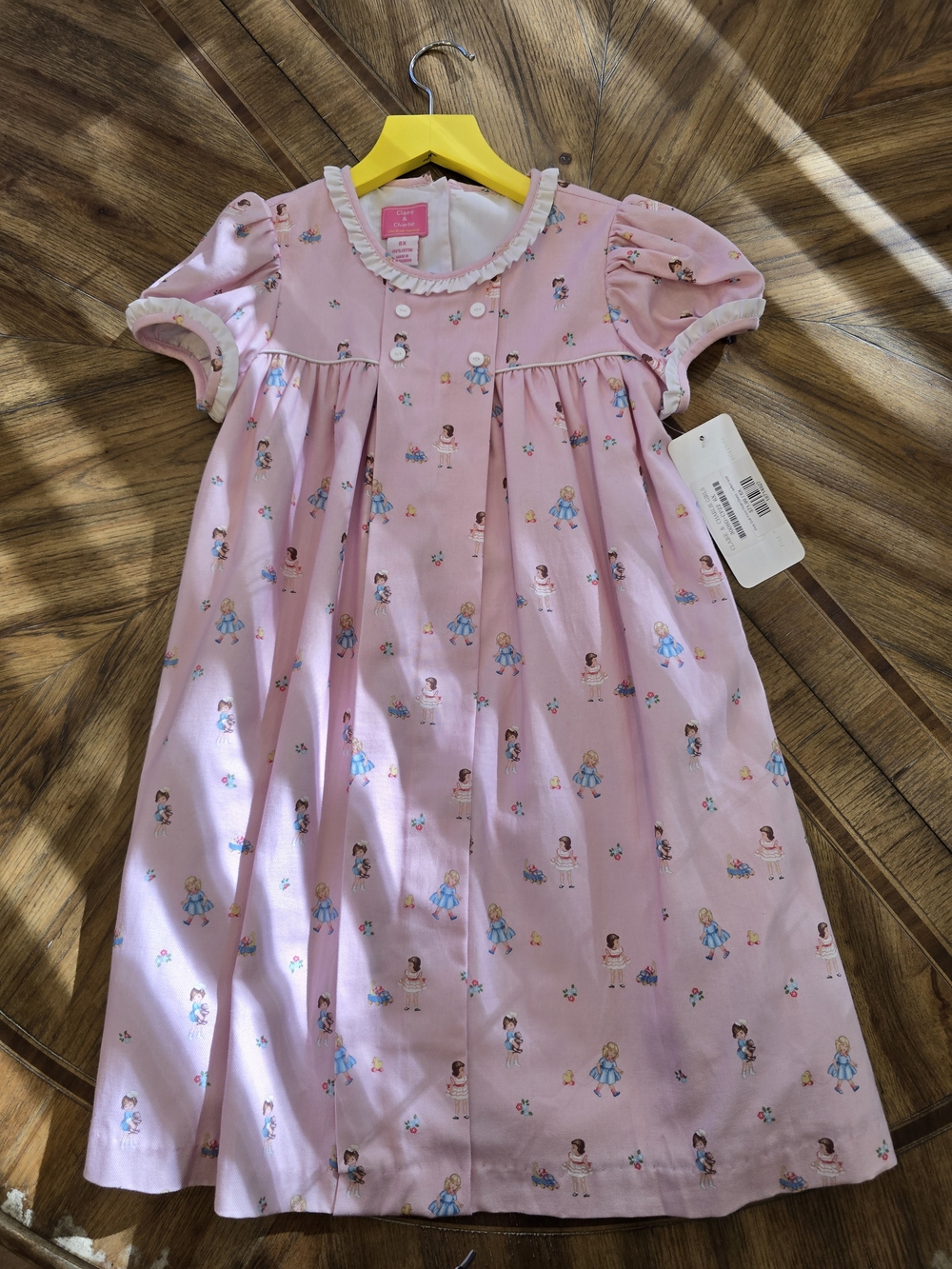 NWT, Claire & Charlie Pink Print Dress, Girl's 6X